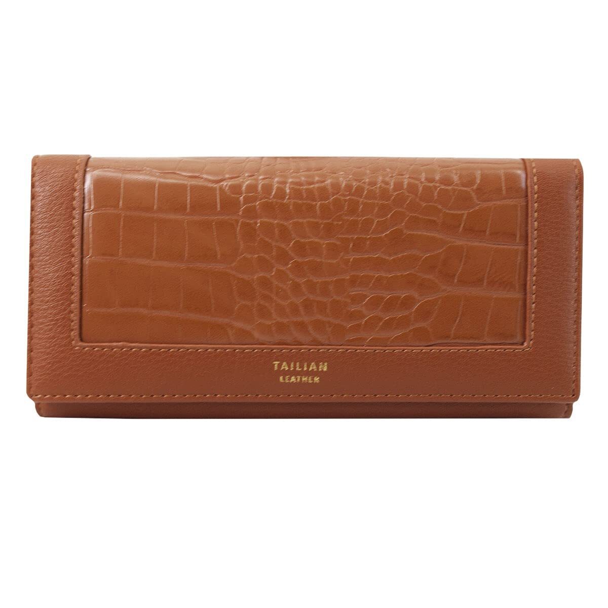 3006 Leather Wallet Embossed Crocodile Clutch Wallet Credit Card Holder